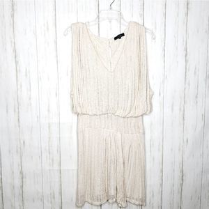 T-Bags Los Angeles Gold & Cream Dress Size Small